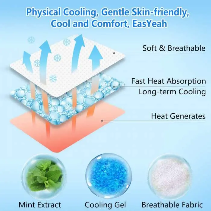 Medical Disposables Refreshing Cooling Patches Useful Cooling Gel Patch for Kids Fever Discomfort