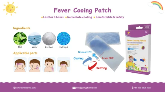 Basic Customization Wholesale Product Heat Discoloration Hydrogel Fever Cooling Patch for Kids